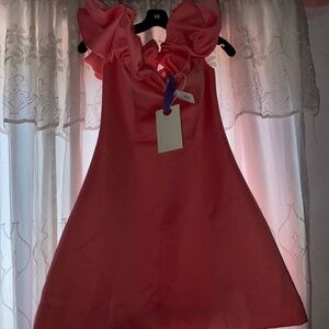 Leo Lin Ruffle Bella Off-shoulder Mini Dress